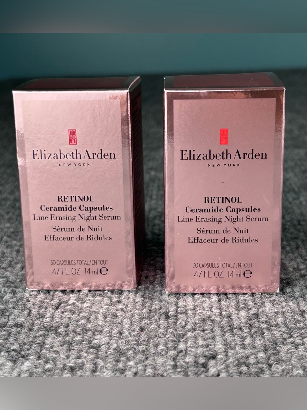 TWO Elizabeth Arden Retinol Ceramide Capsules Night Serum 30 Capsules/box